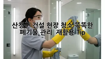 산청군 건설 현장 청소🧹 똑똑한 폐기물 관리 & 재활용 Tip
