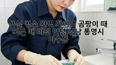 욕실 청소 완벽 가이드: 곰팡이, 때, 찌든 때 이젠 안녕! (경남 통영시 미수동)